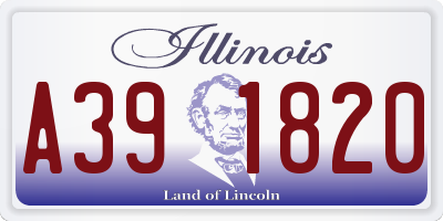IL license plate A391820