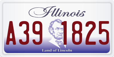 IL license plate A391825