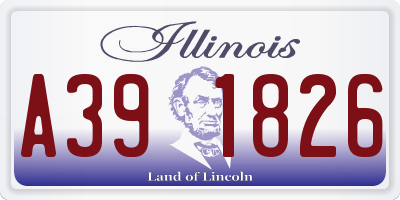 IL license plate A391826