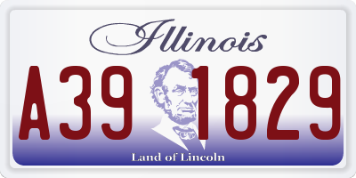 IL license plate A391829