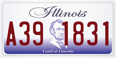 IL license plate A391831