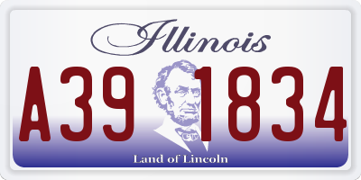 IL license plate A391834