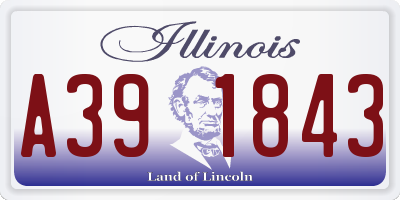IL license plate A391843