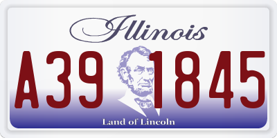 IL license plate A391845