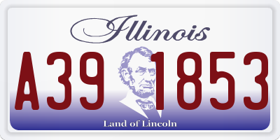 IL license plate A391853