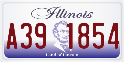 IL license plate A391854