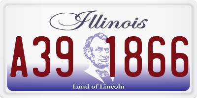IL license plate A391866