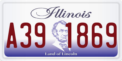 IL license plate A391869