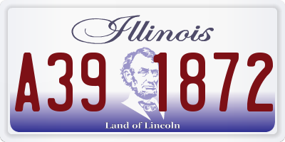 IL license plate A391872