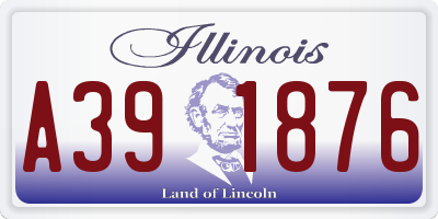 IL license plate A391876