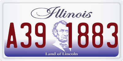 IL license plate A391883