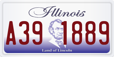 IL license plate A391889