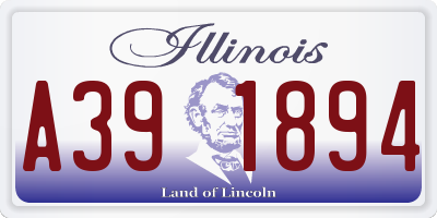 IL license plate A391894
