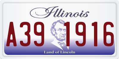 IL license plate A391916