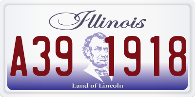 IL license plate A391918