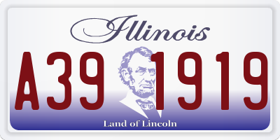 IL license plate A391919