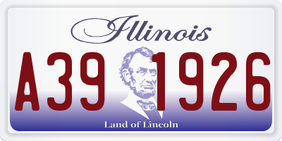 IL license plate A391926