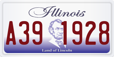 IL license plate A391928