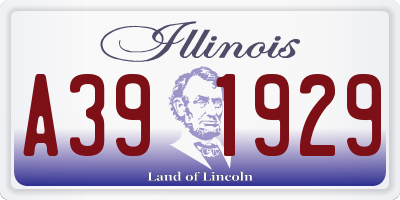IL license plate A391929