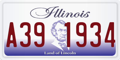 IL license plate A391934