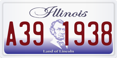 IL license plate A391938