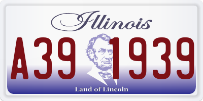 IL license plate A391939