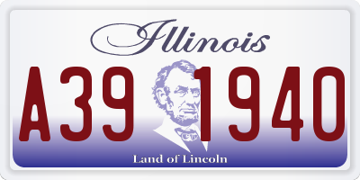 IL license plate A391940