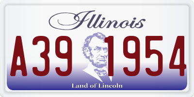 IL license plate A391954