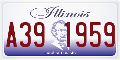 IL license plate A391959