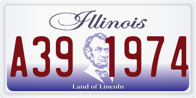 IL license plate A391974