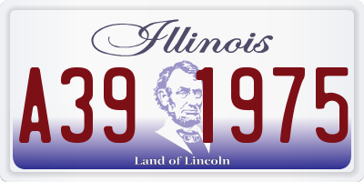 IL license plate A391975