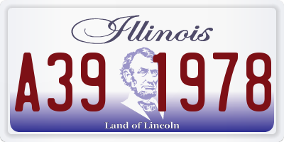 IL license plate A391978