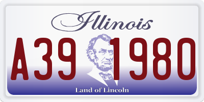 IL license plate A391980