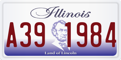 IL license plate A391984
