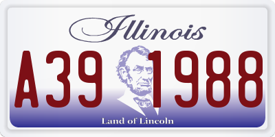 IL license plate A391988