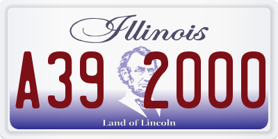 IL license plate A392000