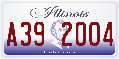 IL license plate A392004