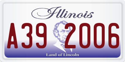 IL license plate A392006