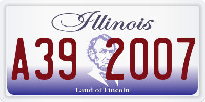 IL license plate A392007