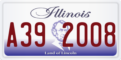 IL license plate A392008