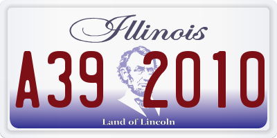 IL license plate A392010