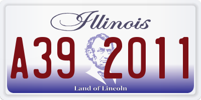 IL license plate A392011