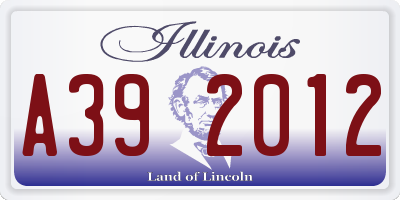 IL license plate A392012