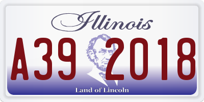 IL license plate A392018