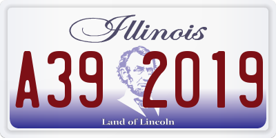 IL license plate A392019