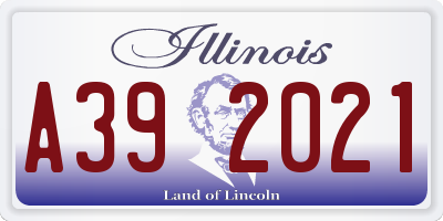 IL license plate A392021
