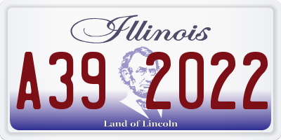 IL license plate A392022
