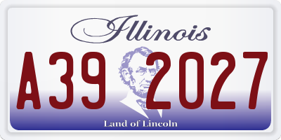 IL license plate A392027