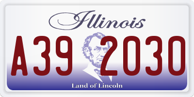 IL license plate A392030