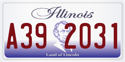 IL license plate A392031